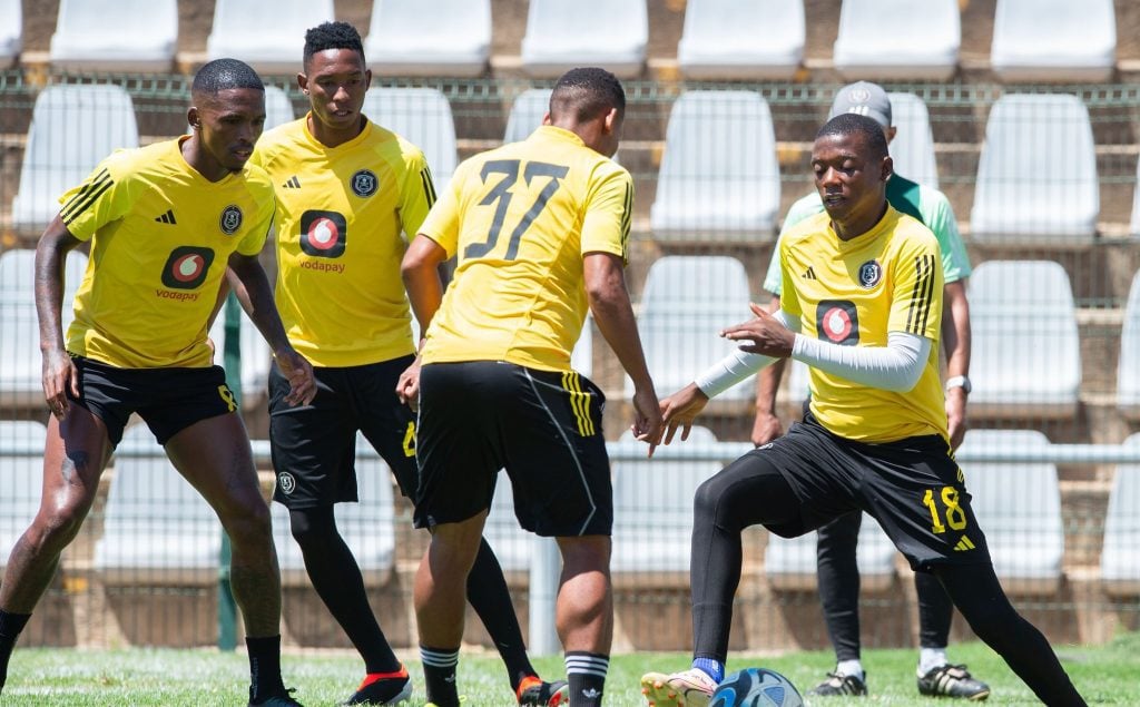 Orlando Pirates players during a training session