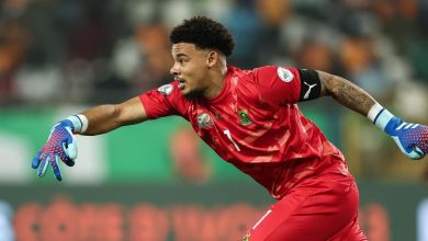 Ronwen Williams in action for Bafana at 2023 AFCON