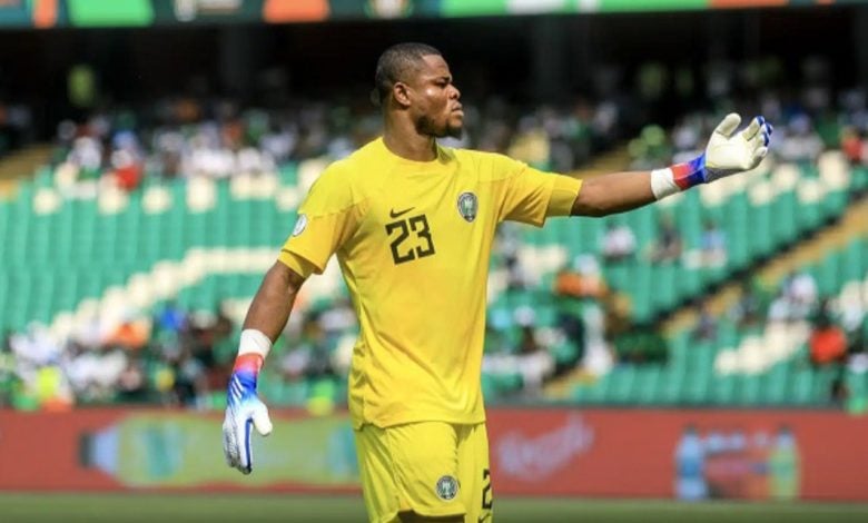 Stanley Nwabali during Nigeria match at AFCON