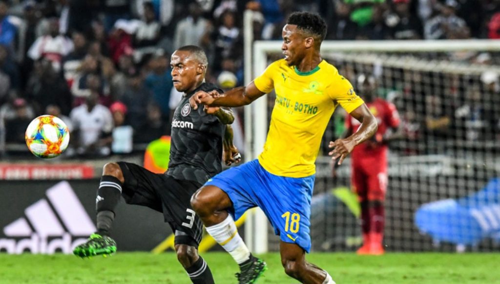 Thembinkosi Lorch in action against Mamelodi Sundowns when he was a Orlando Pirates player
