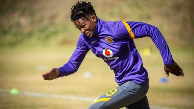 Austin Dube during his Kaizer Chiefs at a training session