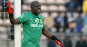 Denis Onyango in action for Mamelodi Sundowns in the Nedbank Cup