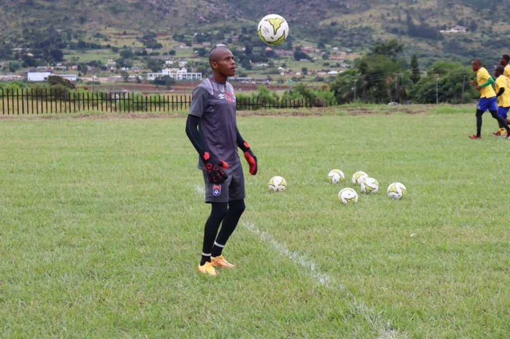 Eswatini goalkeeper Khanyakwezwe Shabalala is knocking hard on DStv Premiership doors