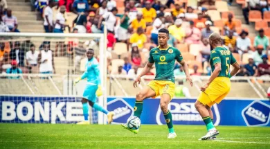 Kaizer Chiefs in action with Given Msimango as well