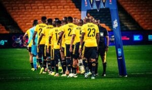 Kaizer Chiefs players getting ready for match