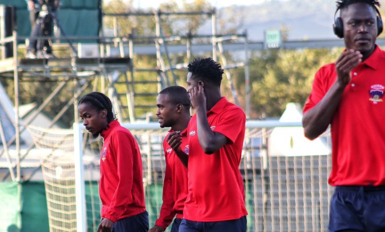 Kamohelo Mahlatsi with his Chippa United teammates