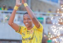 Mahlatse Makudubela in action for Tanzanian giants Yanga