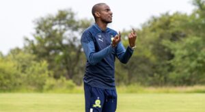 Mmaelodi Sundowns coach Rulani Mokwena on the sidelines