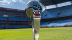 Nedbank Cup trophy in a stadium