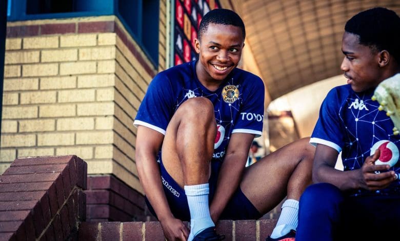 Nkosingiphile Ngcobo of Kaizer Chiefs during practise