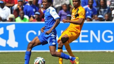 Ovidy Karuru in action for Kaizer Chiefs.