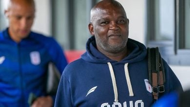 Pitso Mosimane arriving for Abha Club match in Saudi Pro League