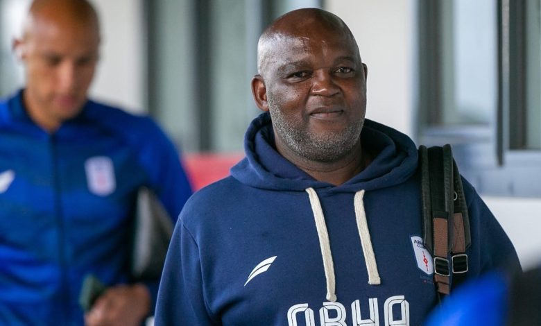 Pitso Mosimane arriving for Abha Club match in Saudi Pro League