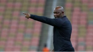 Pitso Mosimane on the sidelines during a match