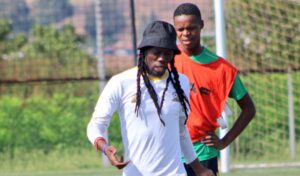Reneilwe Letsholonyane during SA U20 training