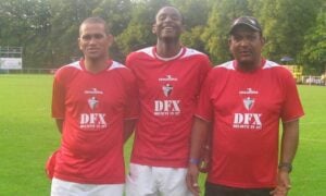 Rulani Mokwena [in the middle] during his days at Platinum Stars