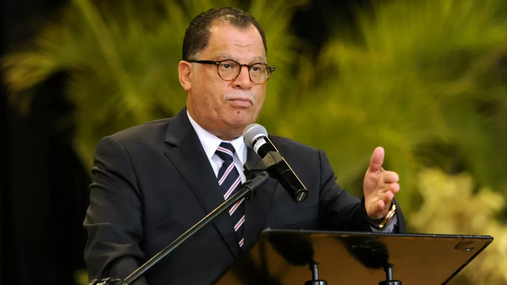 SAFA president Danny Jordaan speaking at an event