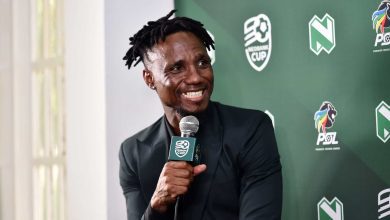 Teko Modise at a Nedbank Cup event