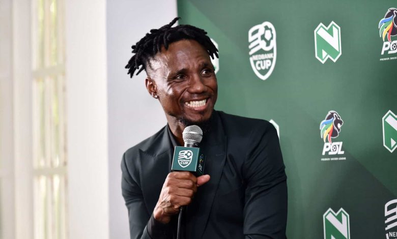 Teko Modise at a Nedbank Cup event
