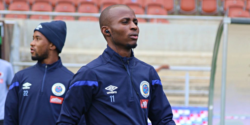 Terrence Dvzukamanja in the colours of SuperSport United