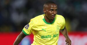 Thembinkosi Lorch in action in the Nedbank Cup for Mamelodi Sundowns