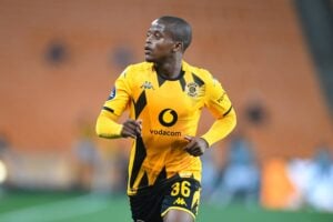 Wandile Duba of Kaizer-Chiefs in action