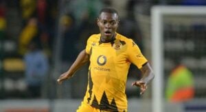 Zitha Kwinika running in action for Kaizer Chiefs