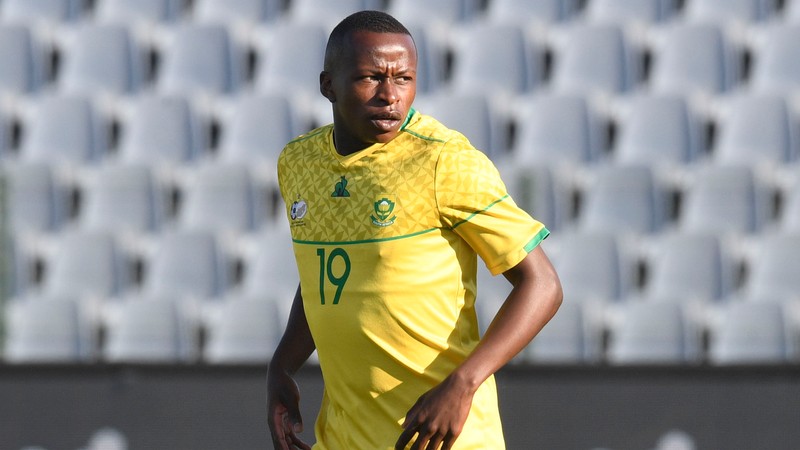 Siphesihle Ndlovu playing for Bafana Bafana 