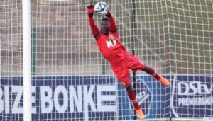 Ismail Watenga of Mamelodi Sundowns in action for Golden Arrows