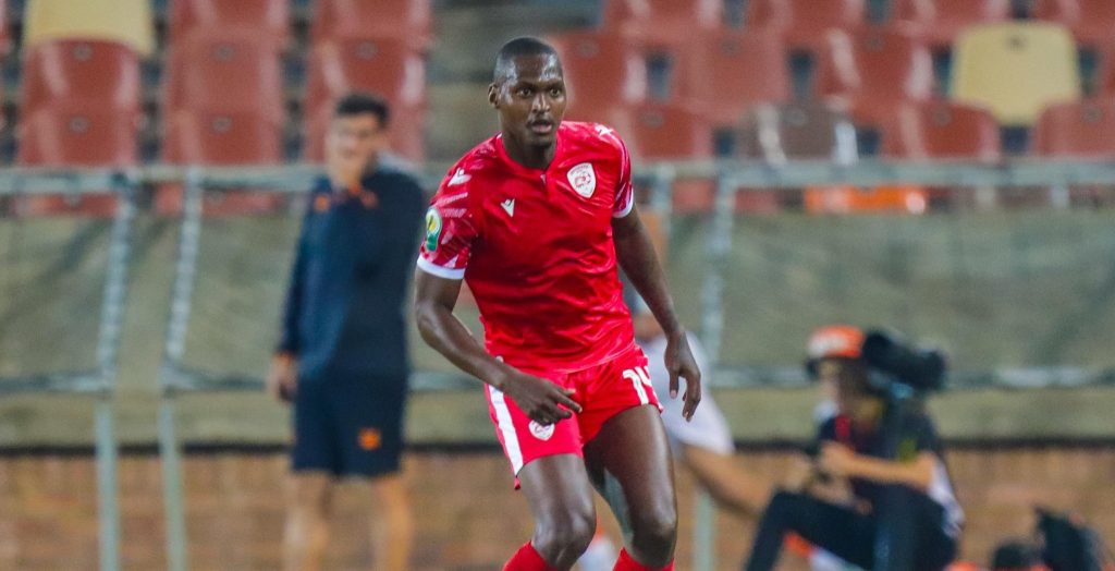 Katlego Mohamme in action for Sekhukhune United