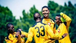 Luke Fleurs and his Kaizer Chiefs teammates.