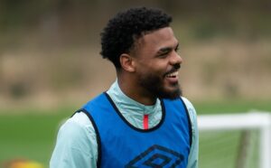 Lyle Foster during Burnley FC training