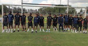 Marumo Gallants during pitch inspection in the Motsepe Foundation Championship