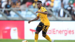 Mduduzi Shabalala with the ball during a Kaizer Chiefs game