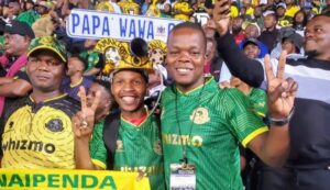 Papa Wawa with Young Africans supporters