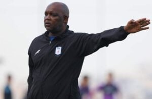 Legendary coach Pitso Mosimane against Al Akhdoud in the Saudi Pro League relegation dogfight.
