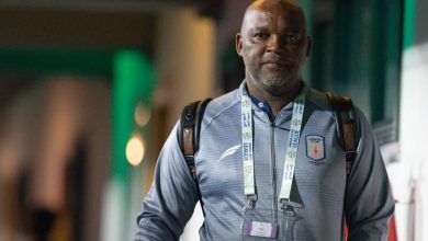 Pitso Mosimane arriving for Abha Club match in the Saudi Pro League