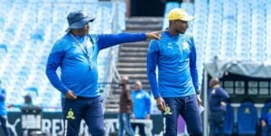 Rulani Mokwena during a training session at Loftus Versfeld Stadium