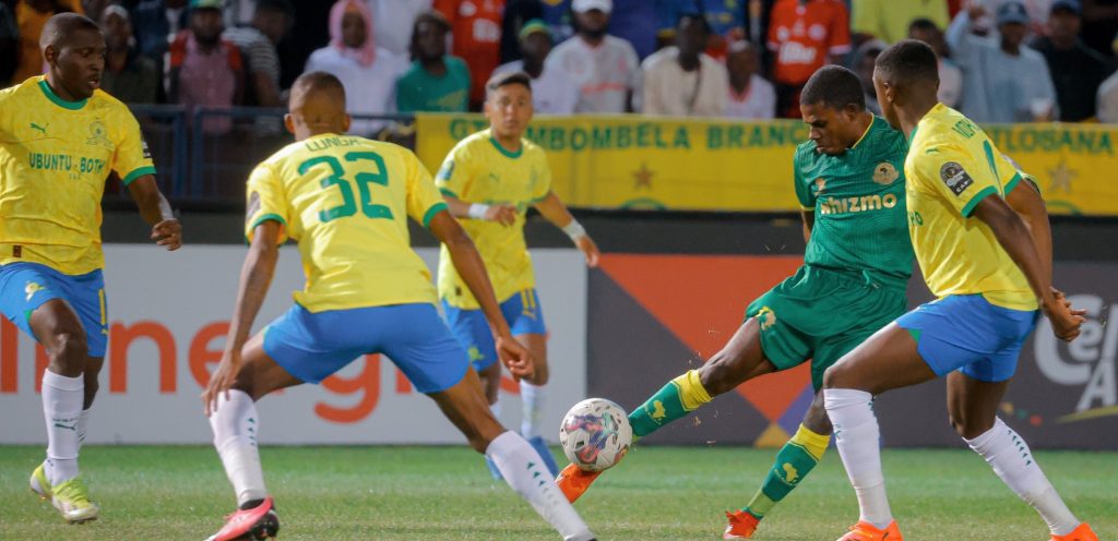 Mamelodi Sundowns in action against Young Africans SC in the CAF Champions League