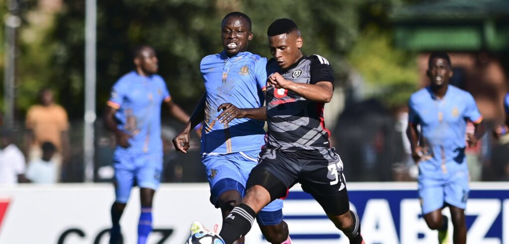 Thabiso Lebitso during the Orlando Pirates clash against Royal AM