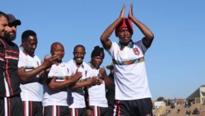 Thato Khiba during his TS Galaxy unveiling.
