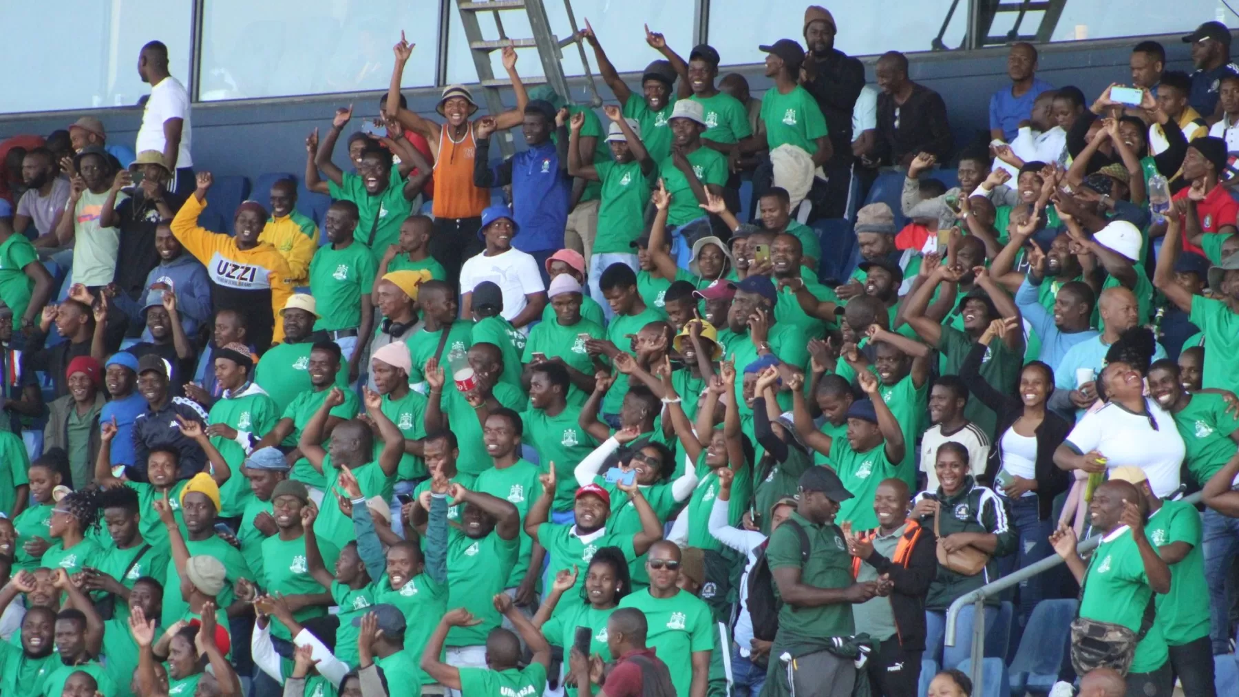 KwaZulu-Natal ABC Motsepe League side UMsinga FC fans in jubilation mood.
