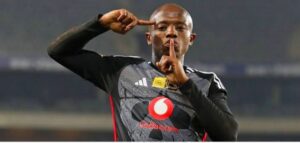 Zakhele Lepasa in action for Orlando Pirates