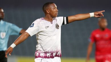 Andile Jali in action for Moroka Swallows in the DStv Premiership