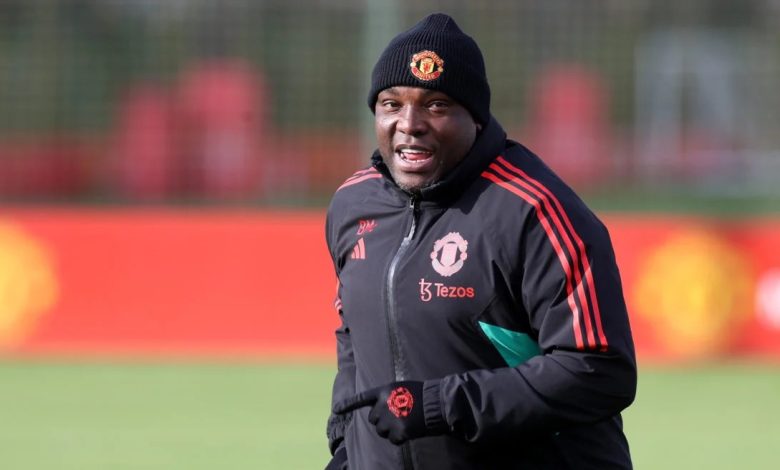 Benni McCarthy during Manchester United training session