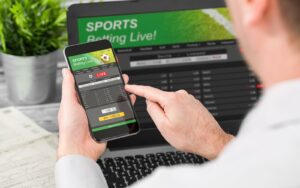 A person betting on a website