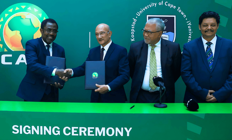 CAF signs historic MoU with Africa’s leading University of Cape Town (UCT) focused on training African Football Administrators