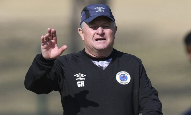 SuperSport United head coach Gavin Hunt