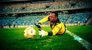 Itumeleng Khune during a warm up session before Kaizer Chiefs match