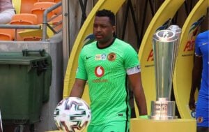 Itumeleng Khune of Kazier Chiefs before an MTN8 clash